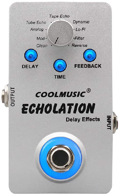 COOL MUSIC A-DE01 Echolation Digital Delay Pedal with 9 Effects